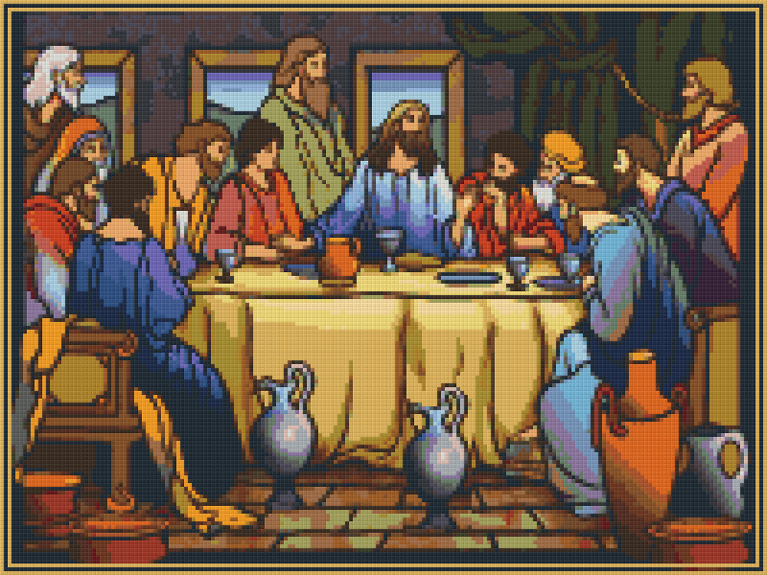 The Last Supper Fifteen [15] Baseplate PixelHobby Mini-mosaic Art Kit image 0